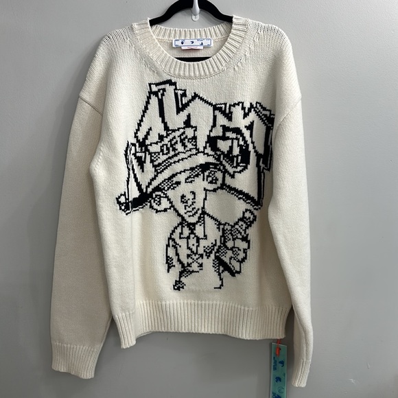 NWT Off-White Logo Intarsia Long-Sleeved Jumper - Picture 17 of 17